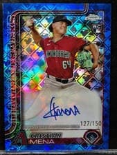 2025 Topps Chrome Logofractor Edition Rookie Autographs Cristian Mena #RA-CME card