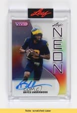2025 Leaf Vivid Neon Autographs Bryce Underwood #NA-BU1 card