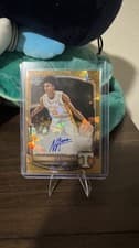 2025-26 Bowman Sapphire Chrome Prospect Autographs Sapphire Nate Ament #CPA-NA card