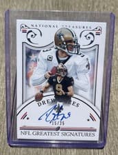 2025 Panini National Treasures NFL Greatest Signatures Drew Brees #5 card