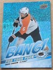 2024-25 Upper Deck Bang! For Your Puck Travis Sanheim #BP-13 card