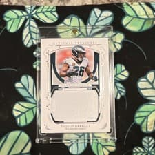 2025 Panini National Treasures Framed Fabric Saquon Barkley #49 card