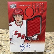 2024-25 Upper Deck Premier First Opus Rookie Auto Jersey Scott Morrow #FO-MO card