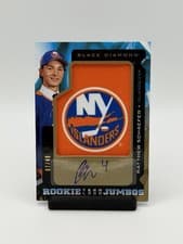 2025-26 Upper Deck Black Diamond Rookie Team Logo Jumbo Patch Auto Matthew Schaefer #RTL-MS card