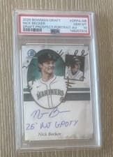 Nick Becker 2025 Bowman Draft Draft Prospect Portrait Autographs card