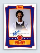 2025 Topps Chrome McDonald's All American Event Autographs Nate Ament #EA-NA card