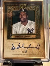 2025 Topps Gilded Collection Gold Framed Hall of Fame Autographs Dave Winfield #HAFA-DW card