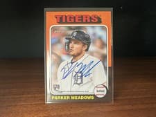 2024 Topps Heritage Real One Autograph Parker Meadows #ROAPM card