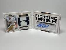 2025 Panini National Treasures Collegiate College Materials Signature Booklet Riley Leonard #5 card