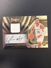 Quinndary Weatherspoon 2019 Panini Select Rookie Jersey Autographs card