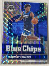 Anthony Edwards 2020 Panini Mosaic Blue Chips card