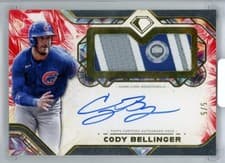 2025 Topps Diamond Icons Autographed Jumbo Patches Cody Bellinger #AJP-CB card