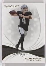 Derek Carr 2019 Panini Immaculate Collection card