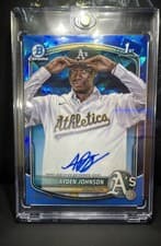 2025 Bowman Chrome Sapphire Edition Prospect Autographs Ayden Johnson #CPSA-AJ card