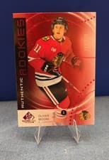 Oliver Moore 2025-26 SP Game Used Authentic Rookies card