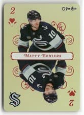 2025-26 O-Pee-Chee Playing Cards Matty Beniers #2-HEARTS card