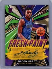 Jaden Hardy 2022 Panini Court Kings Fresh Paint Autographs card