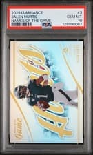 2025 Panini Luminance Names of the Game Jalen Hurts #3 card