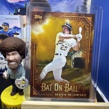 2025 Topps X Bob Ross: The Joy of Baseball Bat on Ball Mark McGwire #BOB-3 card