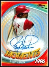 2025 Finest Moments Autographs Barry Larkin #FMA-BL card