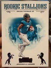 Brian Thomas Jr. 2024 Panini Contenders Rookie Stallions card
