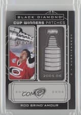 Rod Brind'Amour 2022 Upper Deck Black Diamond Cup Winners Patches card