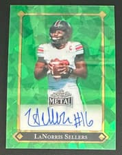 2025 Leaf Metal 92 Autographs LaNorris Sellers #92L-LNS card
