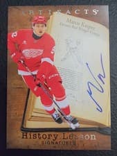 2025-26 Upper Deck Artifacts History Lesson Signatures Marco Kasper #HL-9B card