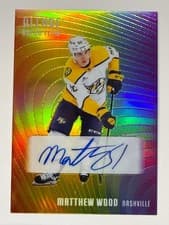 2025-26 Upper Deck Allure Color Flow Full Rainbow Auto Matthew Wood #RA-WO card