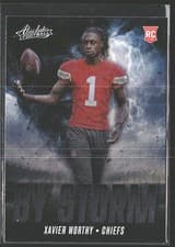 2024 Panini Absolute By Storm Xavier Worthy #BS-XWY card