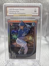Hyeseong Kim 2025 Bowman Chrome Red Rookie Redemption card