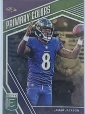 Lamar Jackson 2019 Panini Donruss Elite Primary Colors card