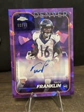 2024 Topps Chrome Sapphire Edition Rookies Autographs Sapphire Troy Franklin #RA-TFR card