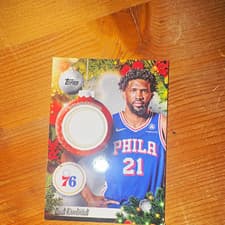 2025-26 Topps Holiday Player Relics Joel Embiid #PR-JE card