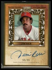 2025 Topps Gilded Collection Gold Framed Hall of Fame Autographs Jim Rice #HAFA-JR card