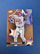 2025 Topps Cosmic Chrome StarFractor Thomas Saggese #SF-84 card