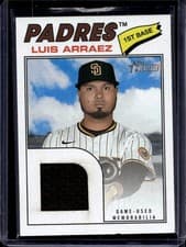 Luis Arraez 2026 Topps Heritage Real One Relics card