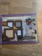 2025 Topps Museum Collection Single Player Primary Pieces Quad Relics Alex Rodriguez #SPPQ-AR card