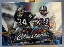 2024 Topps Chrome Cosmic Star Clusters Barry Sanders / Bo Jackson #SCL-15 card