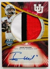2025 Bowman University Best Prospect Jumbo Relic Autographs Refractor Isaac Wilson #JRA-IW card