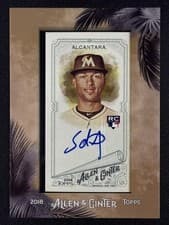Sandy Alcantara 2018 Topps Allen & Ginter Framed Mini Autographs card