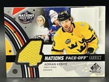 2025-26 SP Game Used 2025 4 Nations Face-Off Fabrics Adrian Kempe #4N-AK card