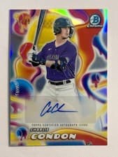 2025 Bowman Chrome Melt Mashers Autographs Charlie Condon #MMA-CC card
