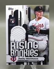2025 Topps Update Rising Rookies Relics Zebby Matthews #RRR-ZM card