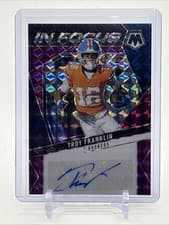 2025 Panini Mosaic In Focus Signatures Troy Franklin #IFS-TFN card