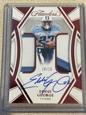 2024 Panini Flawless Dual Patch Autographs Eddie George #19 card