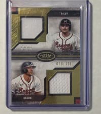 2025 Topps Tier One Dual Player Relics Matt Olson / Austin Riley #DPR-RO card