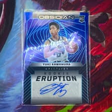 2024-25 Panini Obsidian Rookie Eruption Autographs Yuki Kawamura #REA-YUK card