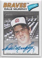 2026 Topps Heritage Real One Autographs Dale Murphy #77RO-DM card