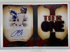2026 Topps Tier One Autographed Tier One Relics Die Cut Book Francisco Lindor #ARDB-FL card